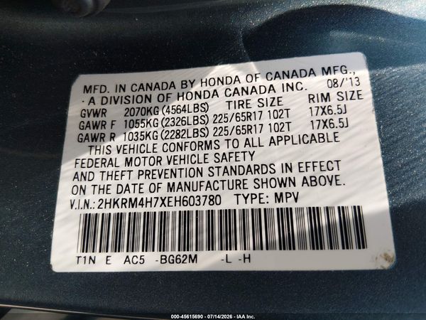 2014 HONDA CR-V EX-L