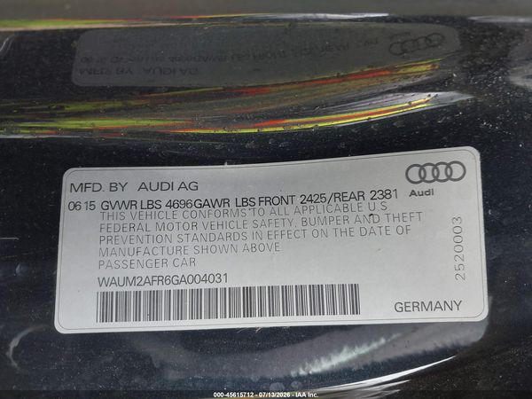 2016 AUDI A5 PREMIUM PLUS