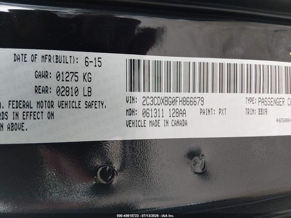 2015 DODGE CHARGER SE