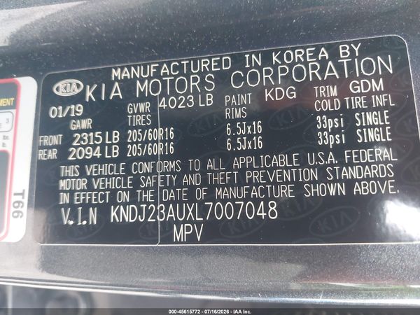 2020 KIA SOUL LX
