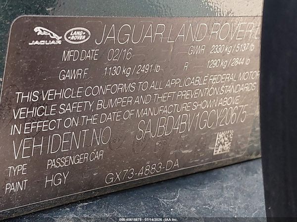 2016 JAGUAR XF 35T PREMIUM