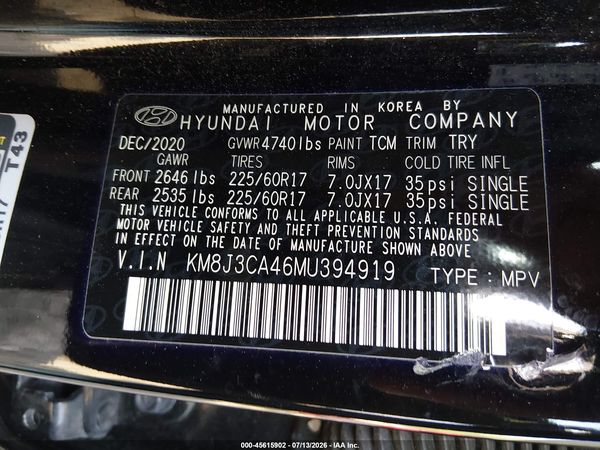 2021 HYUNDAI TUCSON VALUE