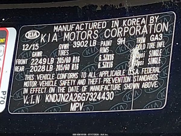 2016 KIA SOUL Plus