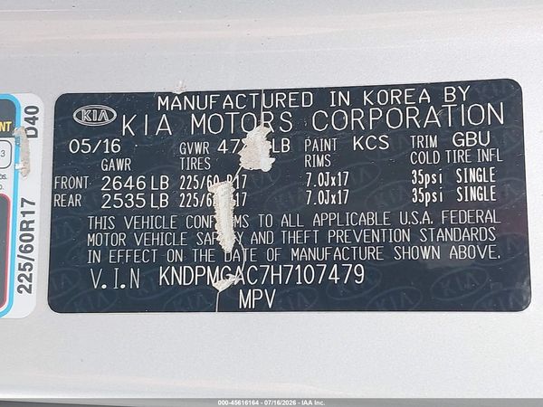 2017 KIA SPORTAGE LX