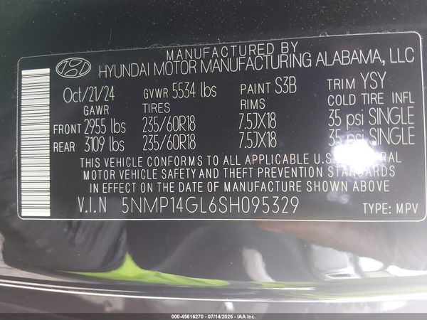 2025 HYUNDAI SANTA FE SE