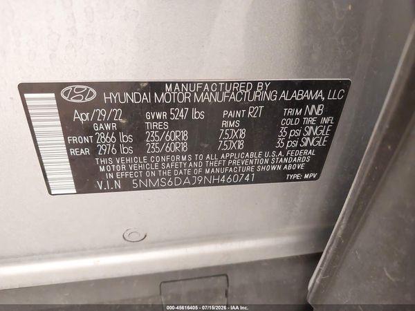 2022 HYUNDAI SANTA FE XRT