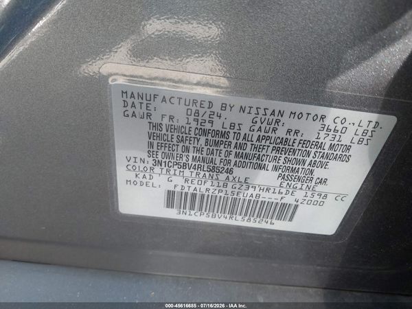 2024 NISSAN KICKS S XTRONIC CVT