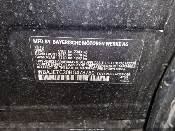 2017 BMW 540I XDRIVE