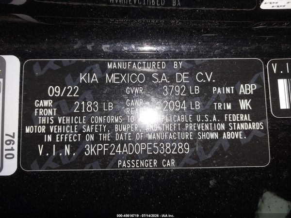 2023 KIA FORTE LXS