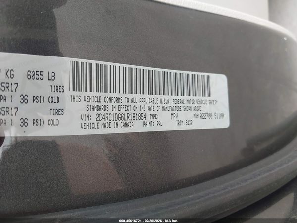 2020 CHRYSLER VOYAGER LXI