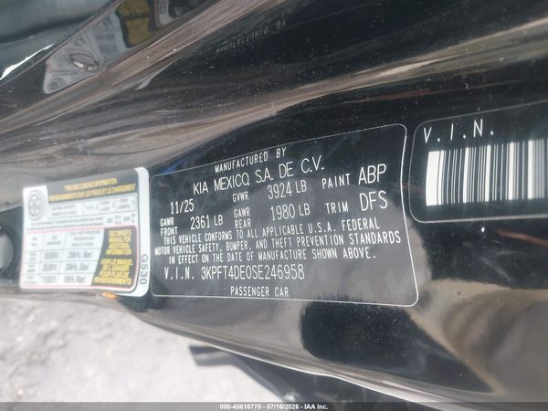 2025 KIA K4 LX