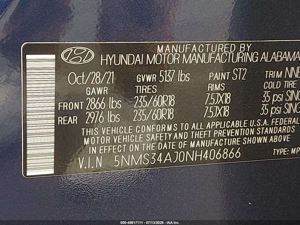 2022 HYUNDAI SANTA FE SEL