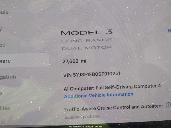 2025 TESLA MODEL 3