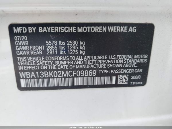 2021 BMW M550I XDRIVE