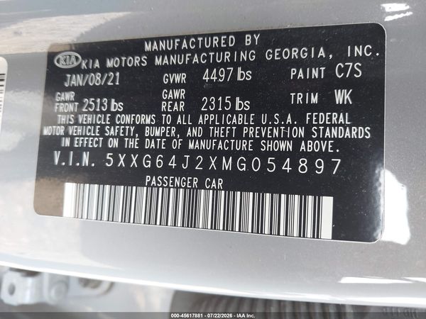 2021 KIA K5 GT-LINE