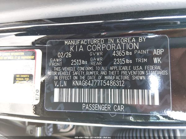 2026 KIA K5 GT-LINE FWD