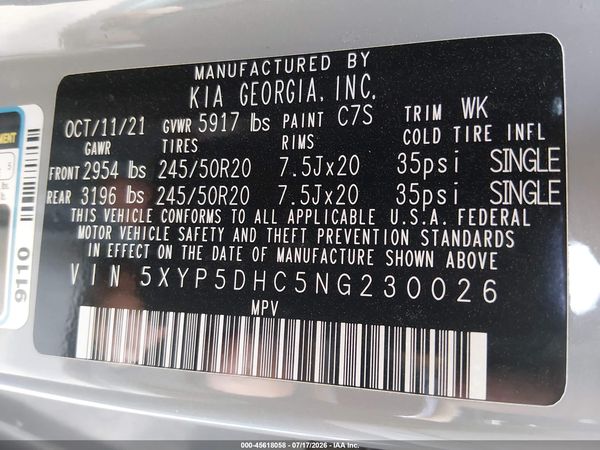 2022 KIA TELLURIDE SX