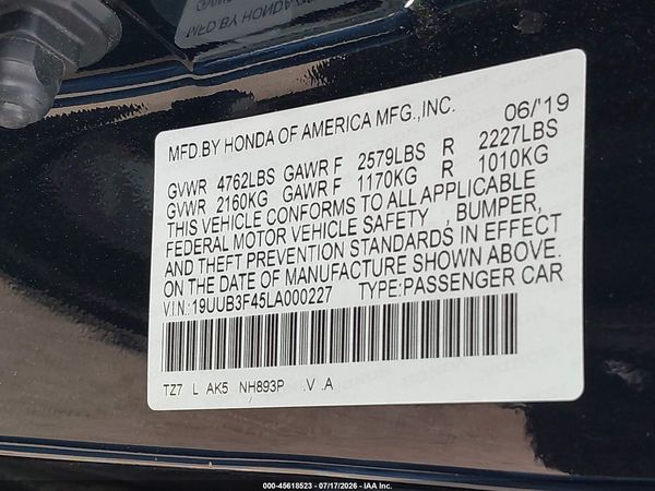 2020 ACURA TLX TECH PACKAGE