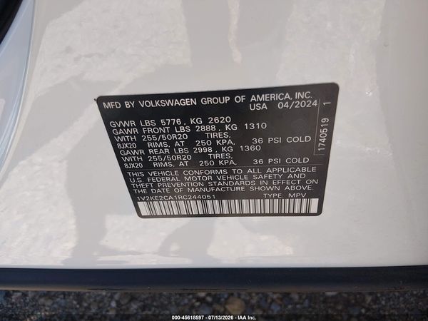 2024 VOLKSWAGEN ATLAS CROSS SPORT 2.0T SE W/TECHNOLOGY — I9