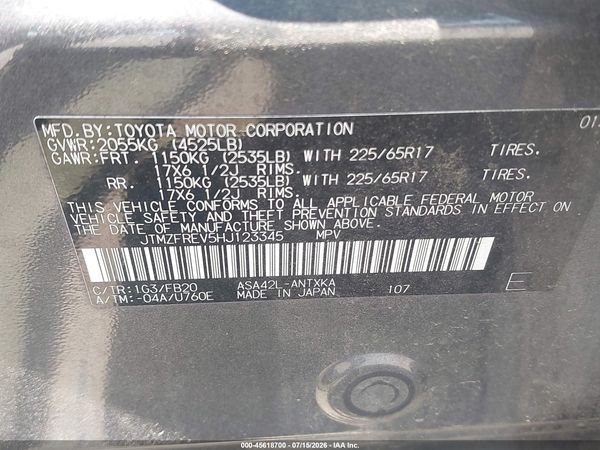 2017 TOYOTA RAV4 LE