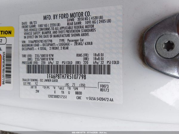 2024 FORD MUSTANG ECOBOOST FASTBACK