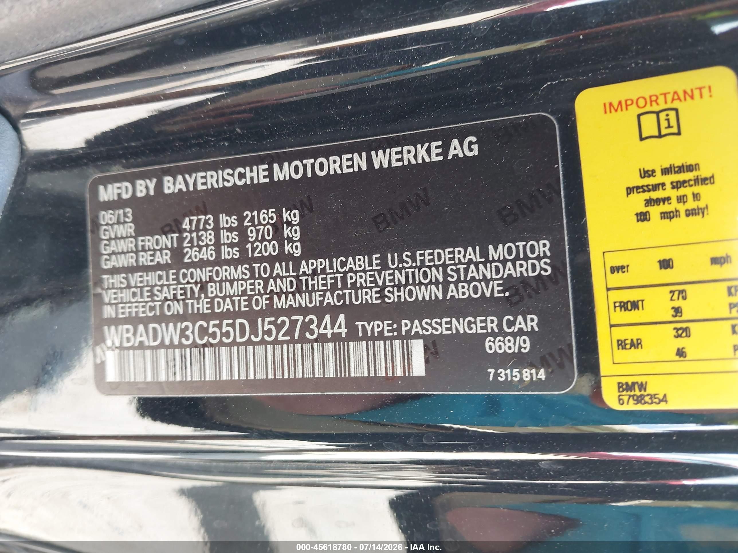 2013 BMW 328I