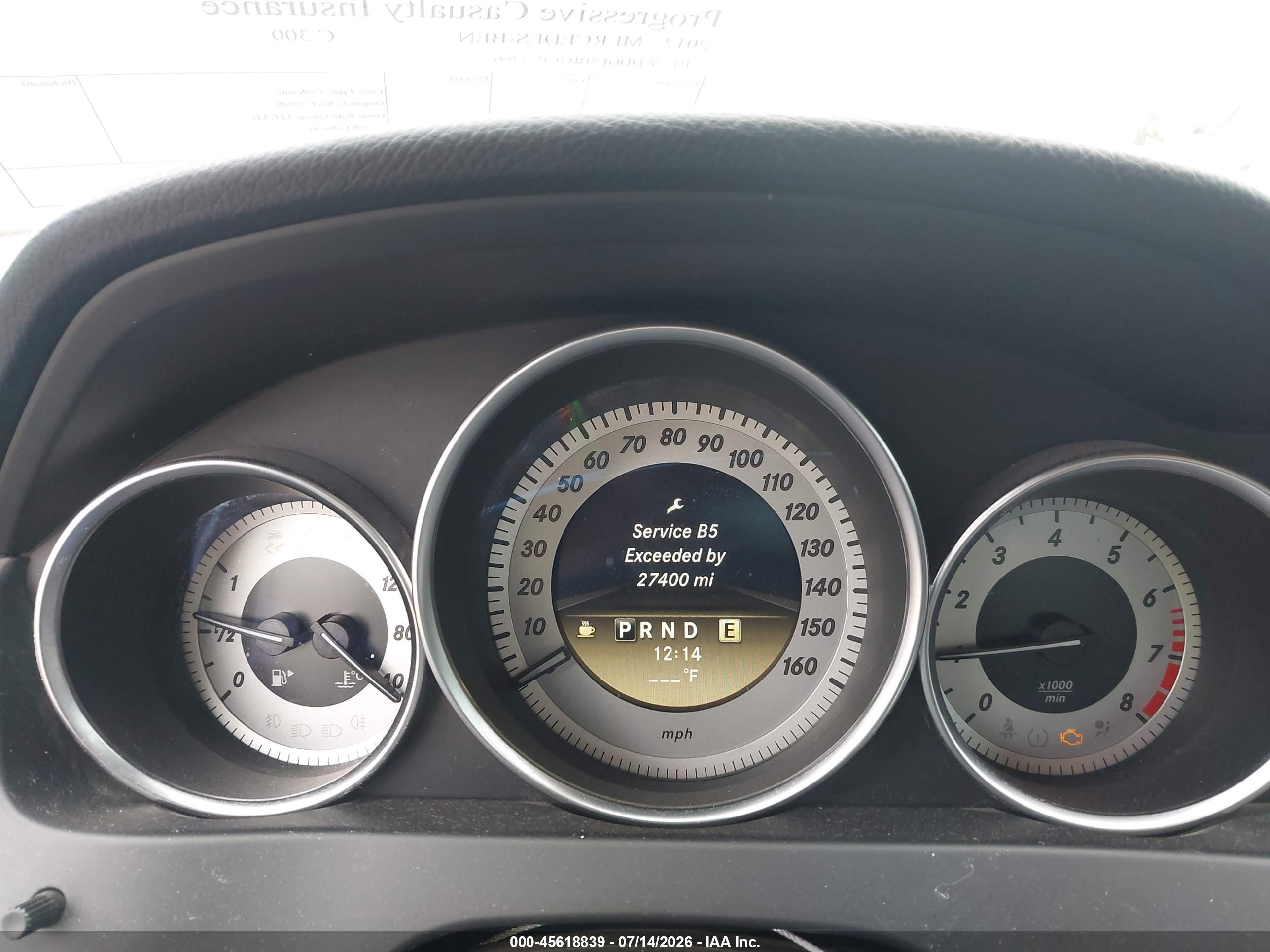 2012 MERCEDES-BENZ C 300 SPORT 4MATIC