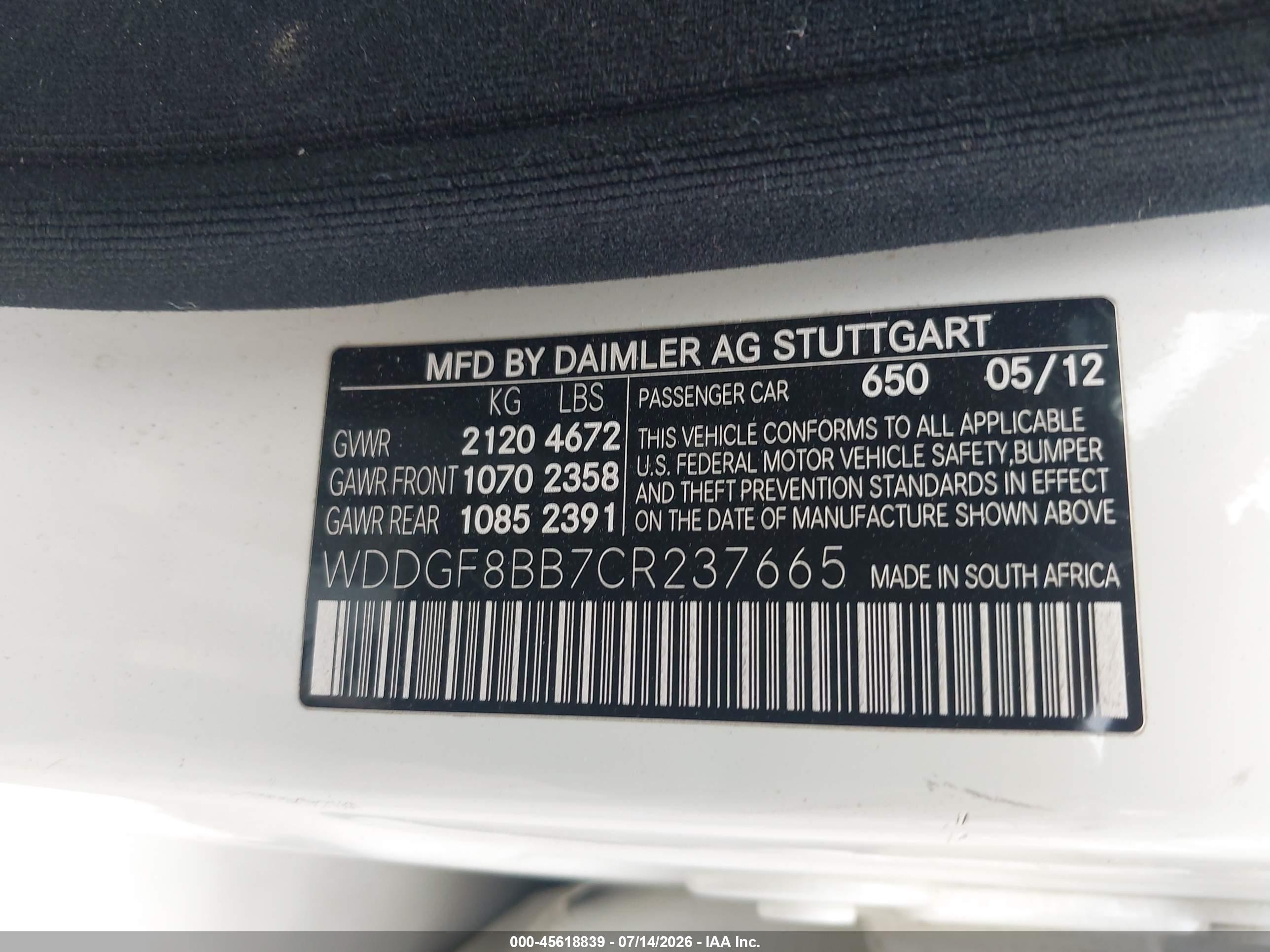 2012 MERCEDES-BENZ C 300 SPORT 4MATIC