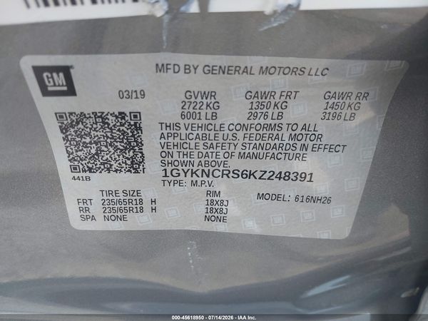 2019 CADILLAC XT5 LUXURY
