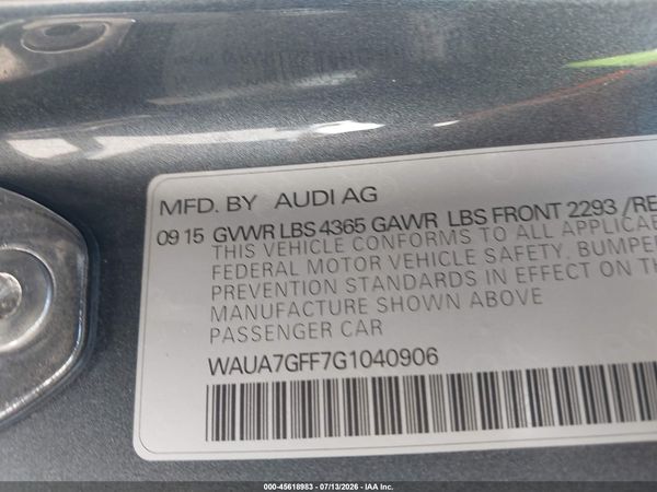 2016 AUDI A3 1.8T PREMIUM