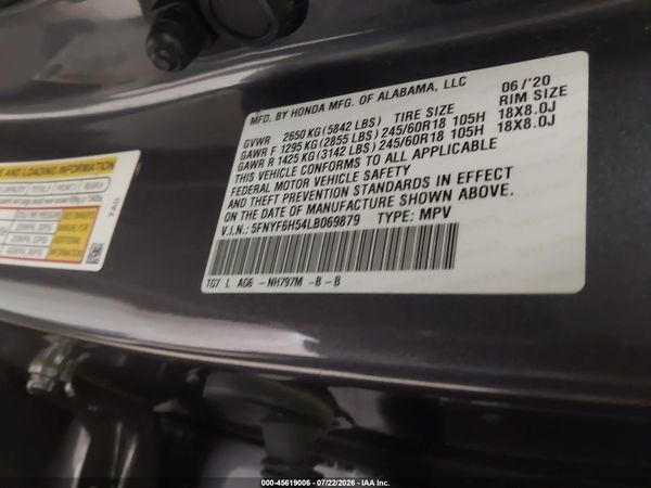2020 HONDA PILOT AWD EX-L