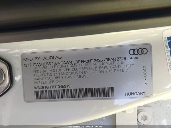 2018 AUDI S3