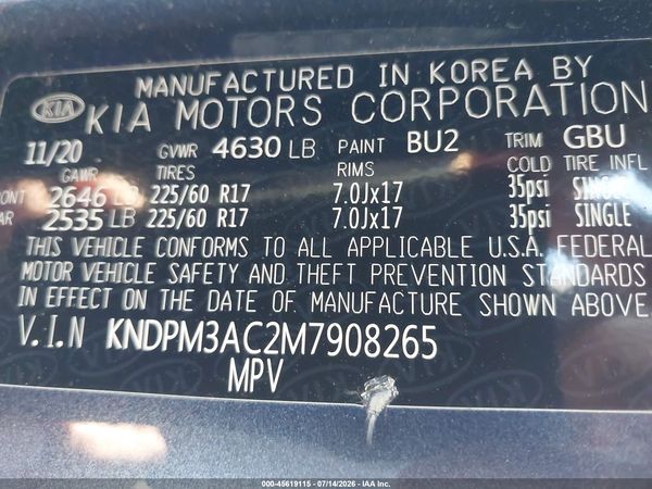 2021 KIA SPORTAGE LX
