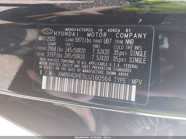 2020 HYUNDAI PALISADE SEL