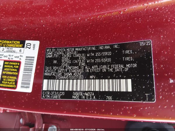 2025 TOYOTA GRAND HIGHLANDER LIMITED