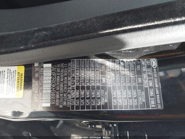 2019 LAND ROVER RANGE ROVER EVOQUE SE/SE PREMIUM