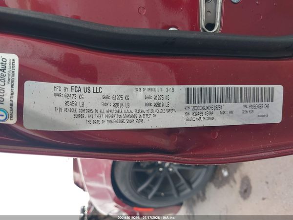 2019 DODGE CHARGER SCAT PACK RWD