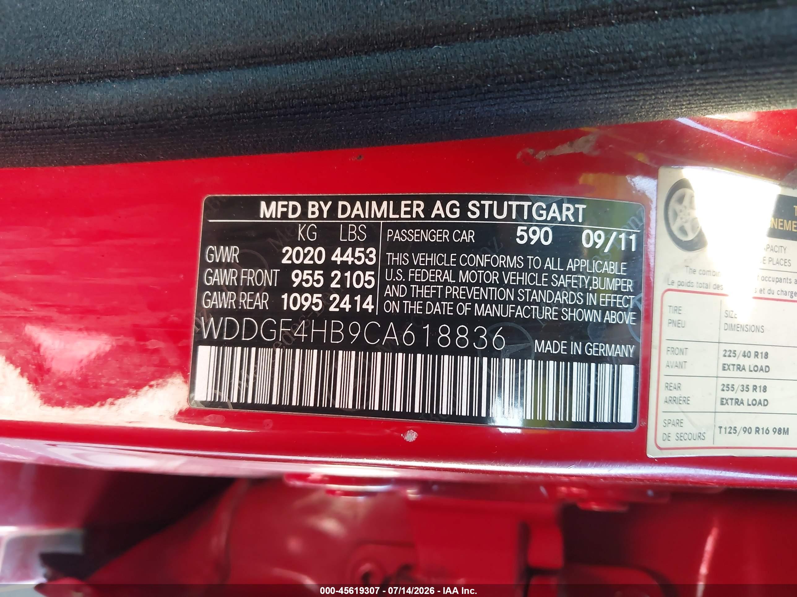 2012 MERCEDES-BENZ C 250 C250