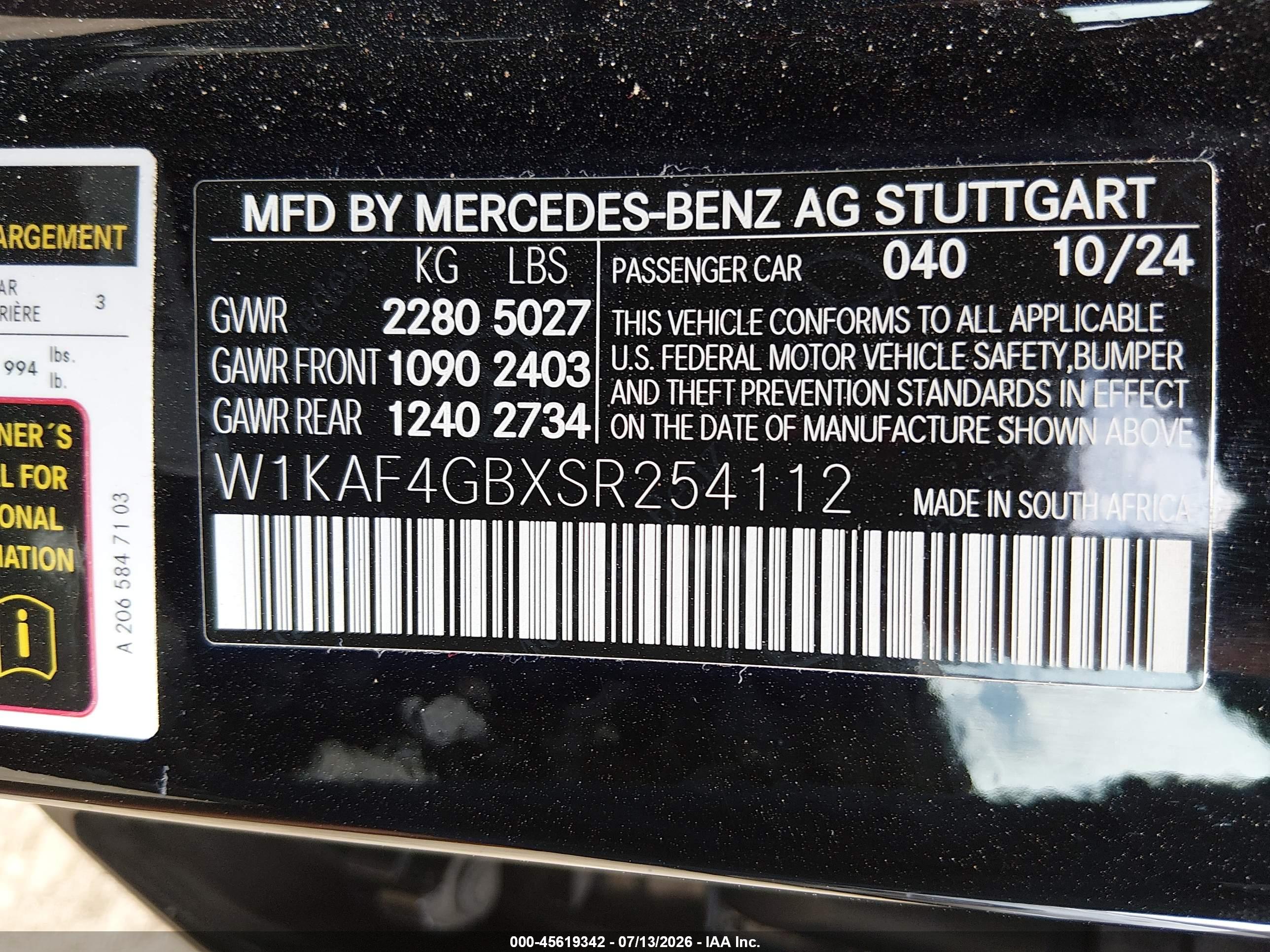 2025 MERCEDES-BENZ C 300 C300