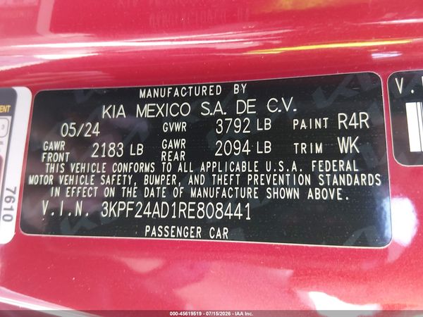2024 KIA FORTE LXS