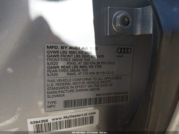 2021 AUDI Q7