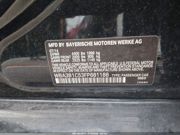 2015 BMW 320I