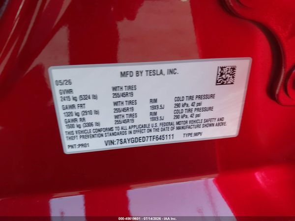 2026 TESLA MODEL Y