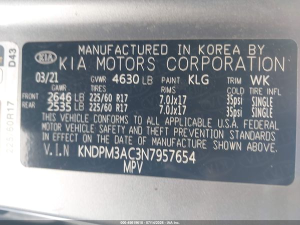 2022 KIA SPORTAGE LX