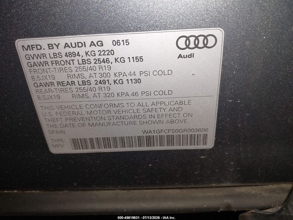 2016 AUDI Q3 2.0T PREMIUM PLUS