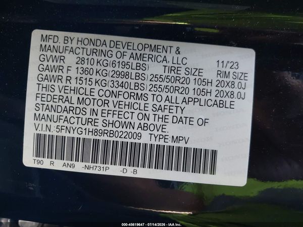 2024 HONDA PILOT ELITE