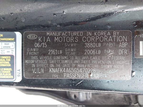 2016 KIA FORTE LX