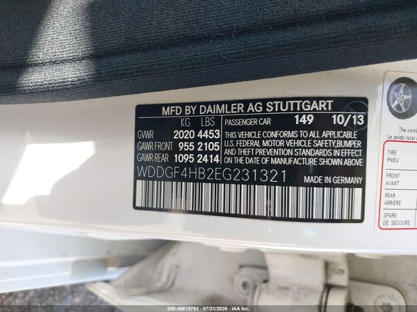 2014 MERCEDES-BENZ C 250 SPORT