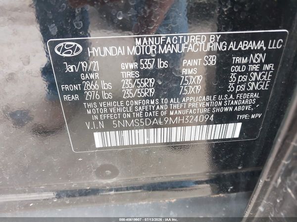 2021 HYUNDAI SANTA FE CALLIGRAPHY