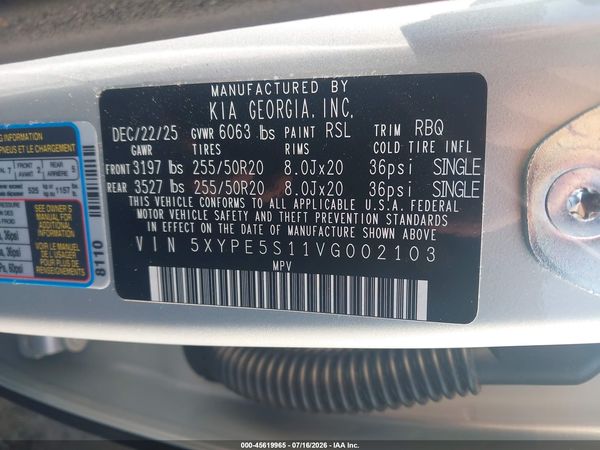 2027 KIA TELLURIDE S